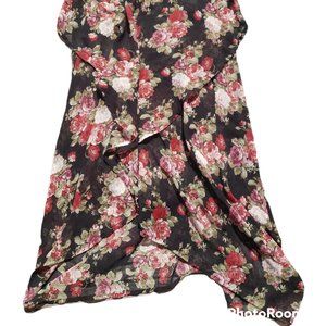 Floral sheer racerback dress